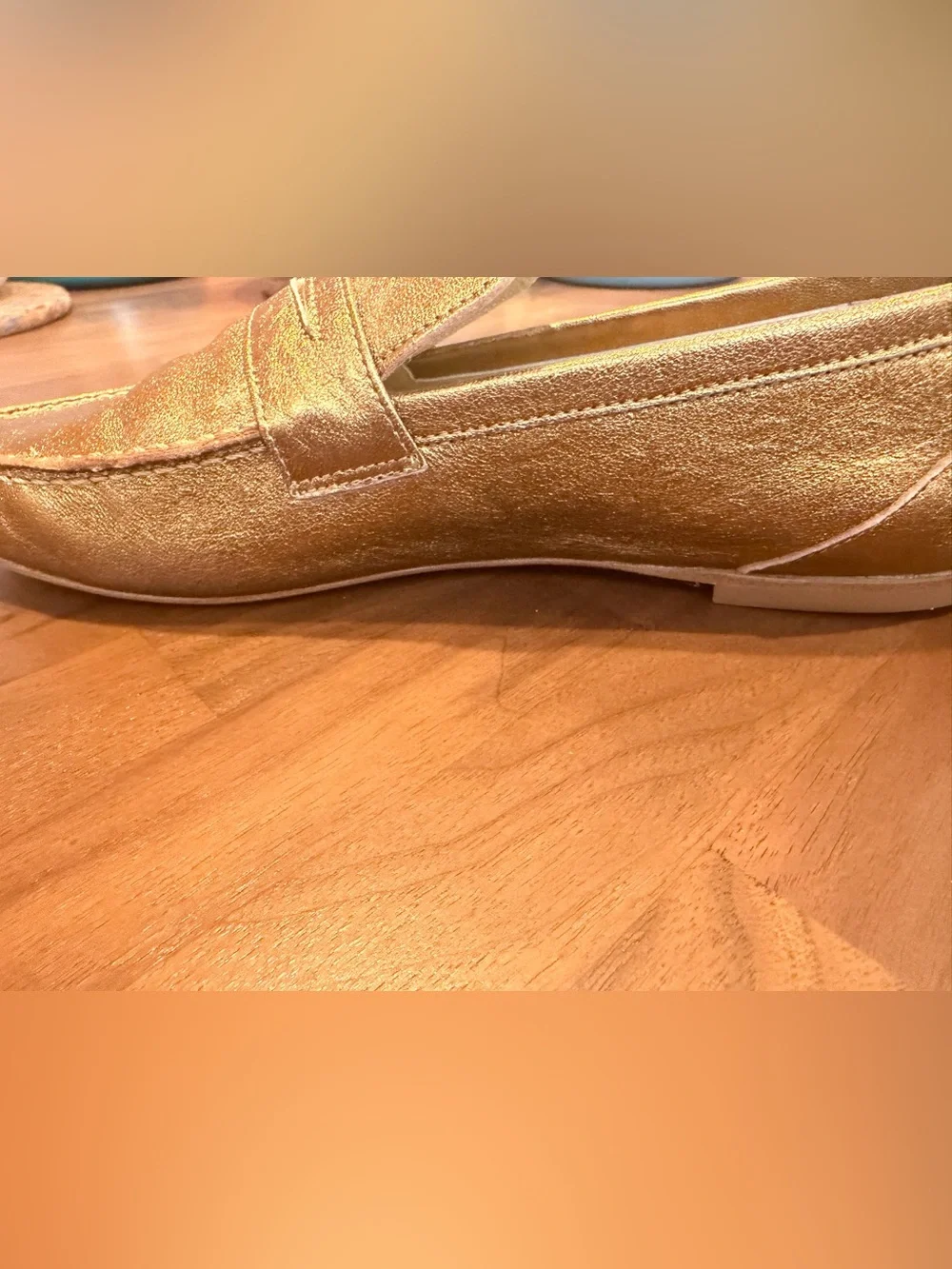 Metallic Jamie Haller Gold/Bronze Penny Loafers